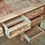 天板はイタヤカエデ組み木