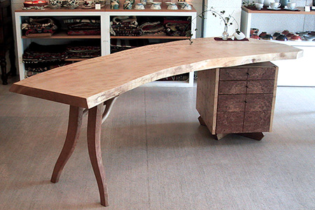 抽斗前板／カエデ瘤杢